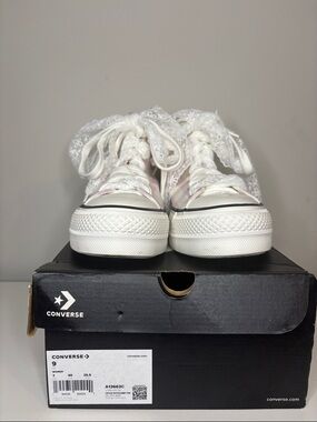 Chuck Taylor All Star Lift platform gingham vintage white/summit pink converse